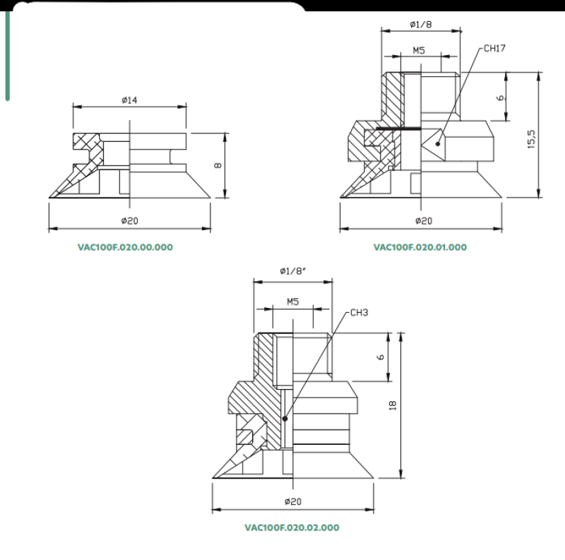 SERIE VAC100F ( diametro 20 )