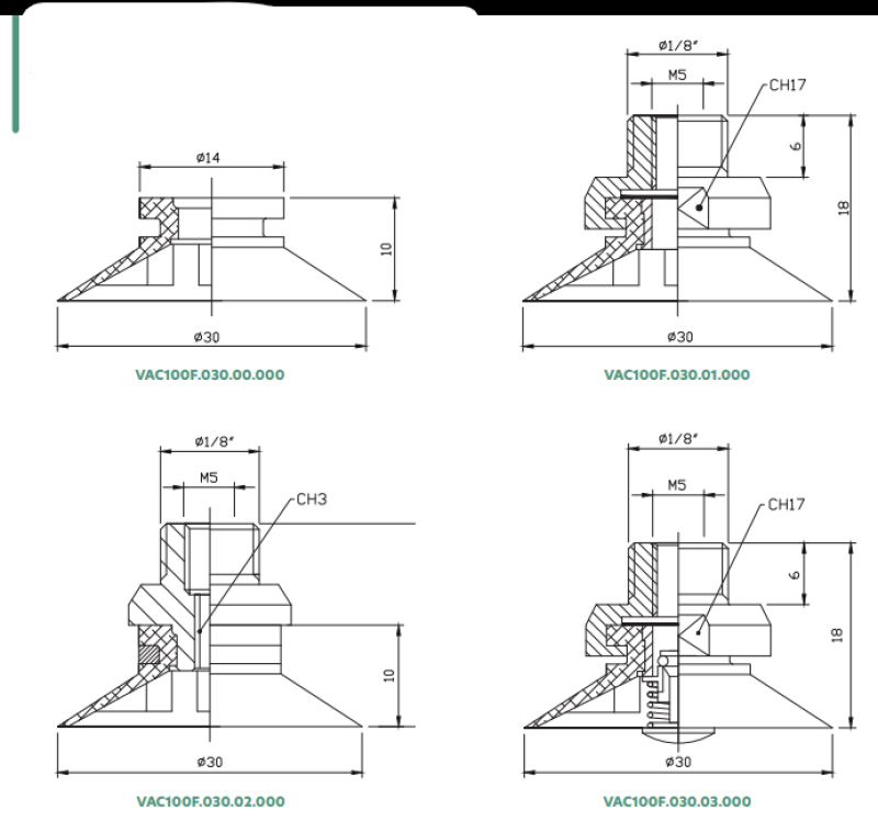 SERIE VAC100F ( diametro 30 ) 