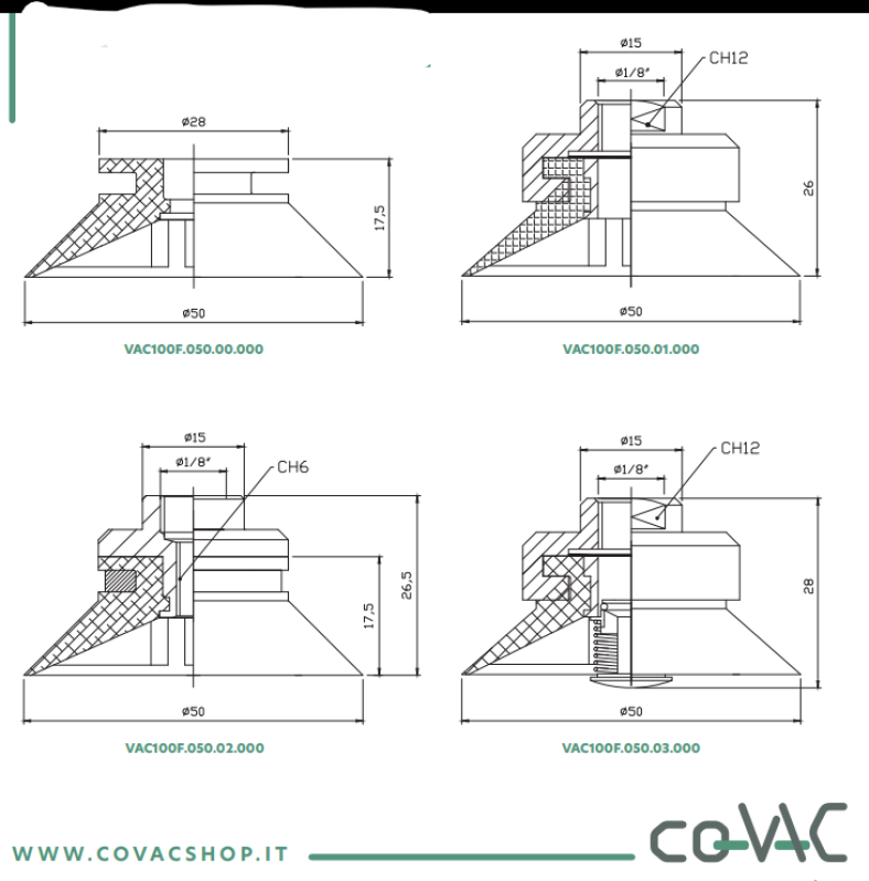 SERIE VAC100F ( diametro 50 ) 