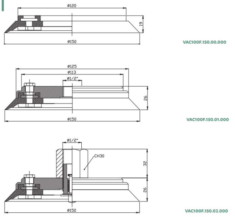 SERIE VAC100F ( diametro 150 ) 